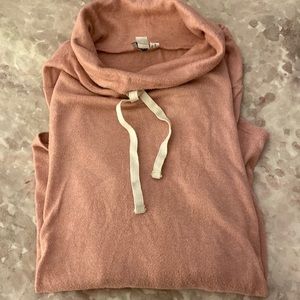 Super Soft JCrew Pink Sweater with Neck Tie Detail